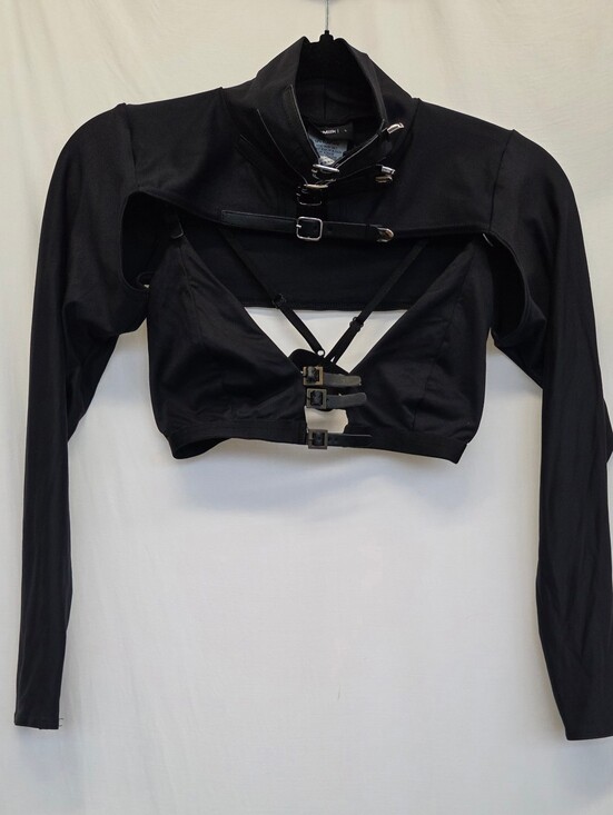 Blackmilk Tops - BlackMilk Buckled Bolero + Ultra Buckled Bralette